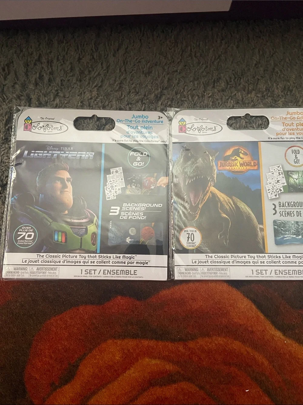 Disney Pixar Lightyear & Jurassic World Jumbo On-The-Go Adventure Packs - Blue